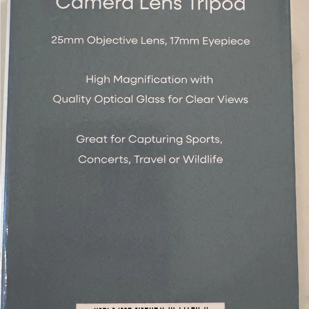 Smartphone Camera Lens Tripod - Black